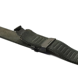 Bratara de ceas Neagra cu impletitura milaneza si inchidere deployant 20mm, 22mm WD006 - Img 2