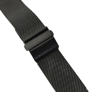 Bratara de ceas Neagra cu impletitura milaneza si inchidere deployant 20mm, 22mm WD006 - Img 5