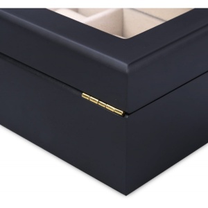 Caseta Depozitare Ceasuri PREMIUM Cu 6 Spatii Lemn Negru - SKW40N - Img 6
