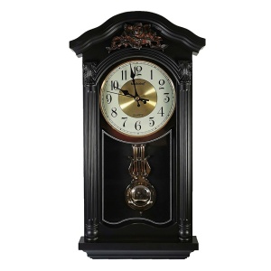 Ceas de Perete cu Pendulă și Gong, Design Clasic cu Basorelief Floral, 50cm, Model 5626 - Img 3