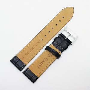 Curea Ceas „Croco Prestige” 7A1-N – Piele Naturală Neagră, Textură Crocodil (12mm - 22mm) - Img 4