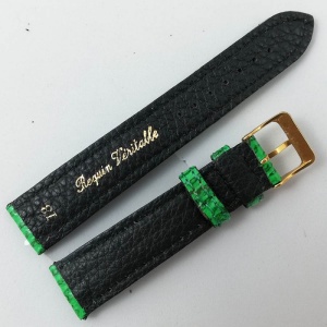 Curea Ceas „Dark Shark” WZ2898 – Piele Veritabilă de Rechin, Negru Mat (16mm - 20mm) - Img 3