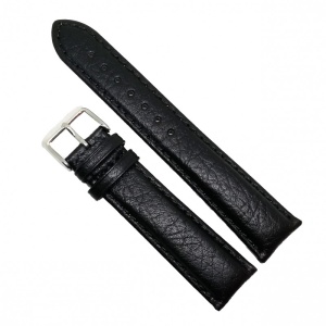 Curea Ceas „Pure Obsidian” 7D22 – Piele Naturală Hipoalergenică, Negru Mat (18mm - 24mm)