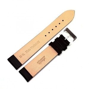 Curea Ceas „Smooth Onyx” 9XL16 – Piele Naturală Neagră, Fără Cusătură (10mm - 22mm) - Img 4