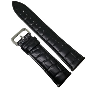 Curea Ceas Din Piele Neagra Imprimeu Crocodil 20mm 24mm WZ1037 - Img 1