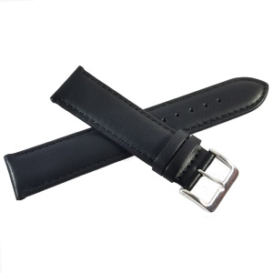 Curea Ceas Fleurus France – Piele Naturală Neagră, Textură Fină (8mm - 24mm) - Img 2