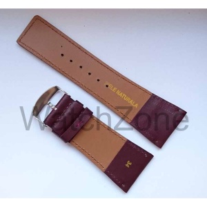 Curea Ceas HANDMADE Maro cusatura alba 30mm 32mm 34mm - Img 2