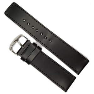 Curea ceas HANDMADE Piele Naturala Neagra 24 si 28mm | Marime XL