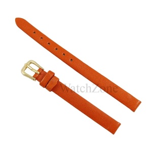 Curea ceas piele 8mm portocalie