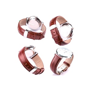 Curea ceas piele maro DEPLOYANT 12mm 14 mm 16 mm 18 mm 20 mm 22 mm 24 mm C050 - Img 4