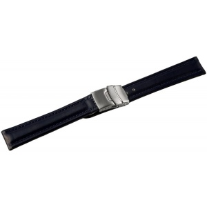 Curea Ceas Piele Naturala Albastra Deployant 16mm - 24mm 816230300018 - Img 2