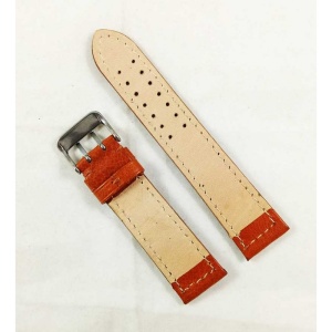 Curea Ceas Piele Naturala Maro Catarama Dubla 22mm WZ2277 - Img 2