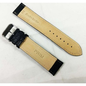 Curea Ceas XXL Piele Naturala Neagra Imprimeu Crocodil 24mm WZ2312 - Img 2
