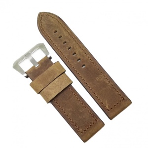 Curea de ceas deBeer Paris - Robusta - Piele Naturala - Culoare Brun-Deschis - 24mm - WZ4025