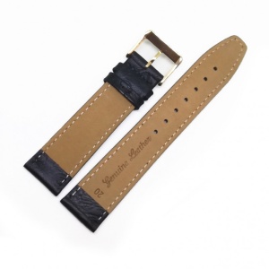 Curea de ceas din Piele Naturala - Culoare Neagra - Imprimeu Strut - 20mm - WZ3723 - Img 2
