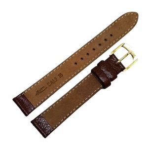 Curea de ceas din piele naturala maro - 16mm - C2962 - Img 3