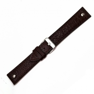 Curea de ceas din piele naturala maro - 20mm - C2996 - Img 2