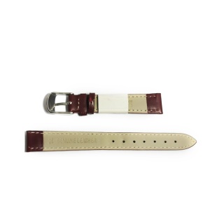 Curea de ceas din piele naturala Matteo Ferari culoare Rosu-Bordo -12mm 14mm 16mm 18mm 20mm 22mm 24mm - Img 3