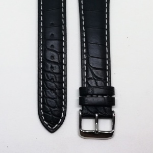 Curea de ceas din piele naturala Neagra XL - 18mm / 20mm / 22mm / 24mm - C3044 - Img 2