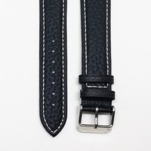 Curea de ceas din piele naturala neagra XL - 18mm, 20mm - C3052 2XL - Img 2