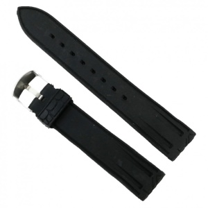 Curea de ceas din silicon Neagra - 20mm / 22mm - WZ2015 - Img 2