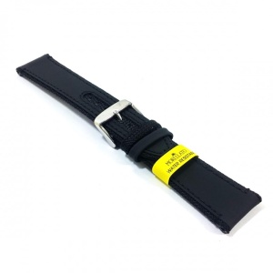Curea de ceas Morellato Water Resistant - Piele Naturala si Material Tehnic - Culoare Neagra - 22mm 24mm - A01X5395B55019CR - Img 3