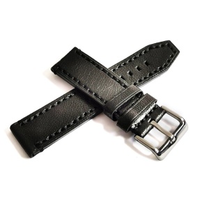 Curea de ceas neagra din piele naturala 20mm 22mm 24mm 26mm WZ4161 - Img 4