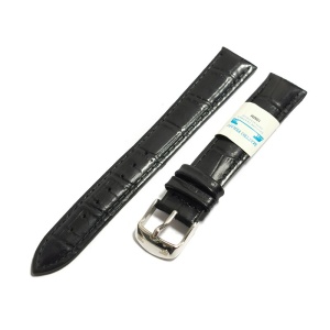 Curea de ceas Neagra din piele naturala Matteo Ferari 12mm, 14mm, 16mm, 18mm, 20mm, 22mm, 24mm WZ5154 - Img 4