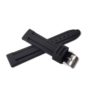 Curea de ceas Neagra din Silicon 20mm, 22mm, 24mm JD013 - Img 2