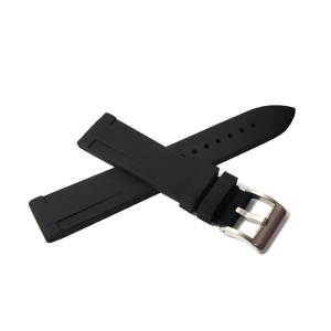Curea de ceas Neagra din Silicon 20mm JD421 - Img 2