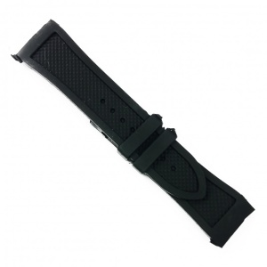 Curea de ceas Neagra din Silicon - capete curbate - 26mm - Img 2