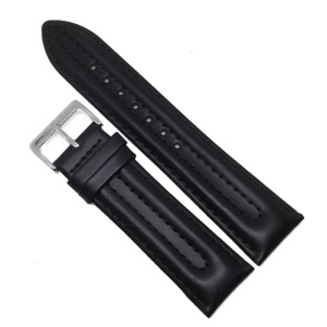 Curea de ceas Rewa - Culoare Neagra - Intaritura Dubla - 20mm, 22mm - WZ3970