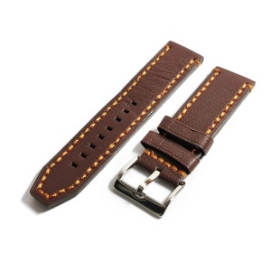 Curea de ceas robusta, maro-inchis din piele naturala 22mm, 24mm, 26mm - WZ4177 - Img 2