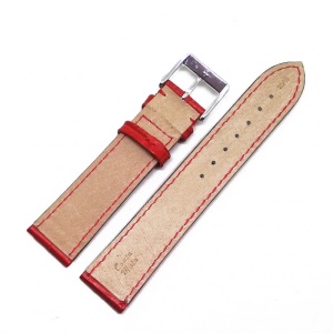 Curea de ceas rosie cu imprimeu croco 20mm WZ3581 - Img 3