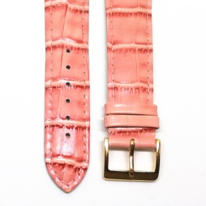 Curea de ceas roz somon cu imprimeu crocodil 20mm WZ1991 - Img 2