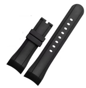 Curea Fluororubber pentru Reef Tiger RT – 24 mm – Bleumarin și Negru – Cataramă Oțel – 20 cm - Img 3