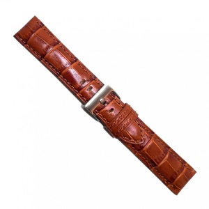 Curea pentru ceas din piele naturala anti-alergica Maro - 22mm 24mm - 04H22 - Img 3