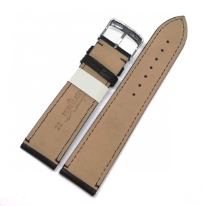 Curea pentru Ceas Morellato Levy Vitello Piuma - Culoare Neagra, textura Mata - 20mm 22mm - Img 2