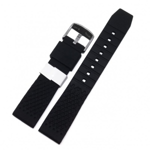 Curea pentru Ceas - Morellato Sile Technogomma Silicone - Culoare Neagra - Imprimeu Gaurele - 20mm, 22mm - A01X4983187019CR - Img 3
