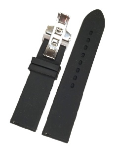 Curea Silicon Neagră Quick Release 22mm – Închidere Deployant – Lungime M 12.5+7.5 cm - Img 2