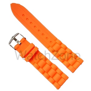 Curea Silicon Portocaliu Neon – 18/20/22/24 mm – Grosime 5 mm – Cataramă Oțel – Confort și Durabilitate