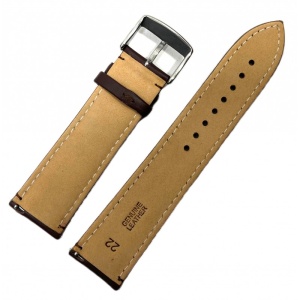 Curea unisex din piele naturală maro, clasică, 18 / 20 / 22 / 24mm WZ1382 - Img 2