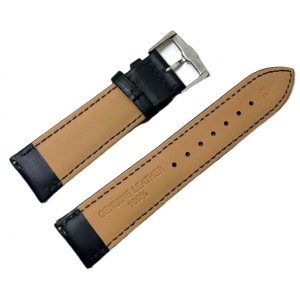 Curea unisex din piele naturală neagră, clasică, 10 - 24mm WZ1244 - Img 2