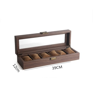 Cutie pentru 6 ceasuri Tabacco Brown - Culoare Maro 6LMM - Img 5