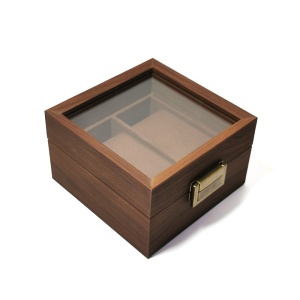 Cutie pentru ceasuri Coffee Brown cu 2 spatii CF-H102-6 - Img 2