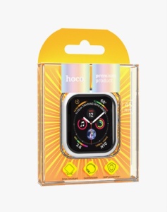 Hoco WS3 – Rama Protecție cu Folie Integrată pentru Apple Watch Series 7/8 – PC + Sticlă – 41mm – Culori: Roșu, Negru, Bleumarin, Carbon - Img 4