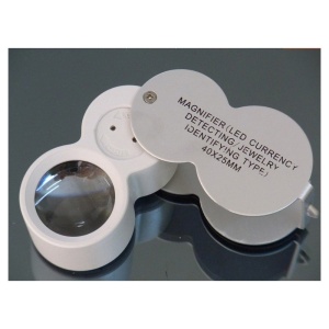 Lupa Bijutier Ceasornicar 40X cu Led si UV 9888