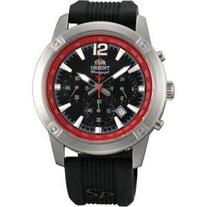 Orient FTW01006B0 – Cronograf Sportiv – 45 mm – Quartz Japonez – Cronograf, Tahimetru, 5 ATM – Curea Cauciuc