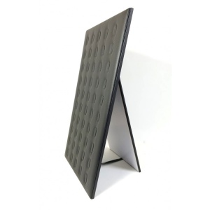 Panou de Expunere pentru 100 de Inele – Piele Ecologică – 35 x 20 cm – Negru / Alb - Img 2