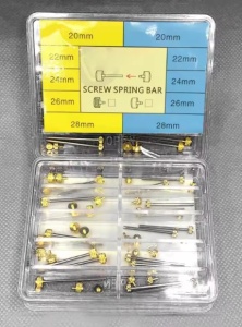 Set 20 de Axe cu Șurub pentru Curea de Ceas – 10 Mărimi 20-28 mm – Oțel Inoxidabil – Argintiu și Auriu